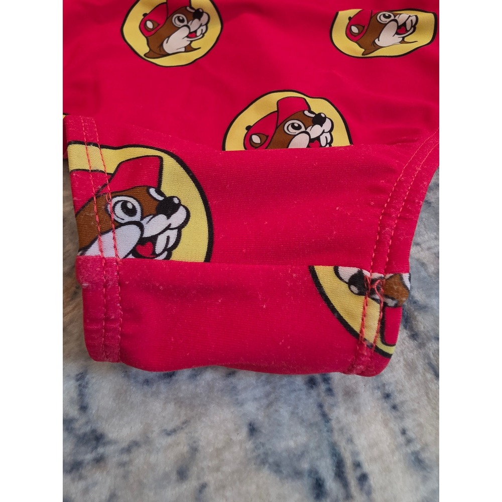 Buc-ee's Toddler 12-18 month One Piece Red Yellow Bow Back Bathing Suit Swimsuit - Picture 4 of 4